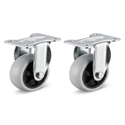 Heavy Duty 4 inch / 100 mm Pack Of 2 Fixed Type Single Ball Bearing PP Caster Wheel