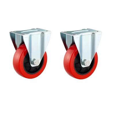 Prakash Medium Duty 100 x 50 MM Fixed Plate Type Caster Wheel(Pack-2 pcs)