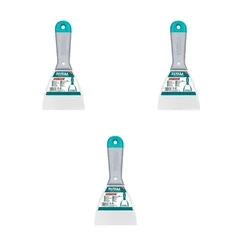 Total 100 mm 3 Pcs Stainless Steel Putty Trowel , Precision Tool for Smooth Surface Finishing and Repair(THT831006)