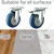 Prakash Pack Of 4 Medium Duty 100 x 38 MM Swivel & Swivel With Brake Type Caster Wheel