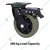 Heavy Duty 280 kg Load Capacity 4 inch (100 mm) Swivel with Brake Type Double Ball Bearing YUPA Green Caster Wheel