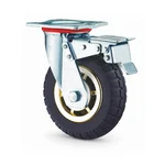 Heavy Duty 4 inch Swivel With Brake Type Double Ball Bearing Foam Rubber Caster Wheel