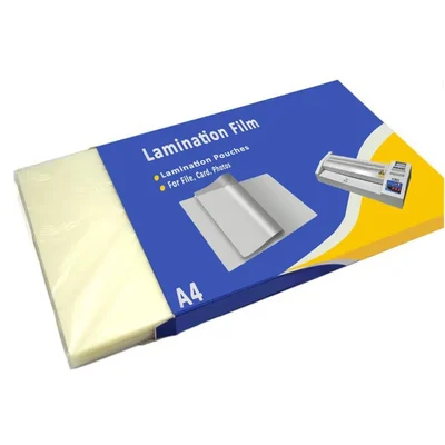 Premium Quality 100 pcs 80 Micron A4 Lamination Pouch, Glossy Laminating Pouch Film