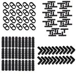 Heavy Duty 100 Pcs of Drip Irrigation Kit, 1/2 inch Tubing Set Accessories (Tees, Couplings, Elbows, End Cap)