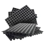 Siddhi 104 Cavities (Round Shape) Reusable Plastic Seedling Tray for Nursery and Gardening (Pack of 100 pieces)
