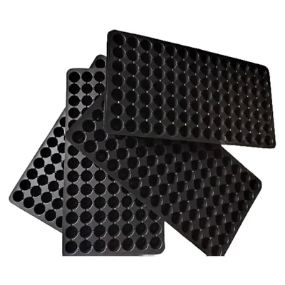 Siddhi 98 Cavities (Round Shape) Reusable Plastic Seedling Tray for Nursery and Gardening (Pack of 100 pieces)