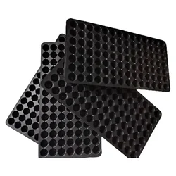 Siddhi 98 Cavities (Round Shape) Reusable Plastic Seedling Tray for Nursery and Gardening (Pack of 100 pieces)