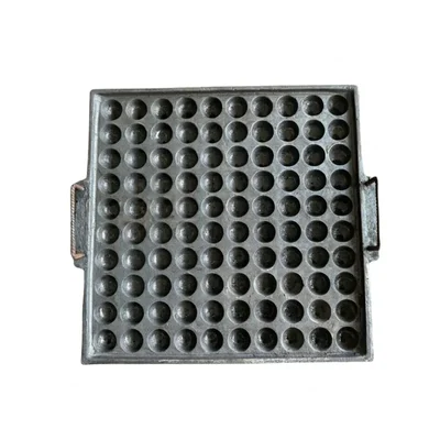 Aarogyam 100 Pits Cast Iron Paniyaram Appam Cooking Pan 1.97 Inch Pit Diameter