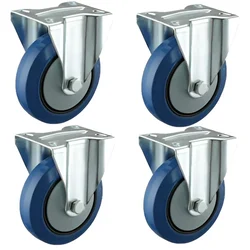 Prakash Pack Of 4 Medium Duty 100 x 38 MM Fixed Type Caster Wheel