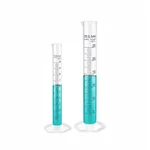 Labxprt 10-25ml Set of 2 Plastic Graduated Cylinder Accurate Volume Measuring for Chemistry Labs