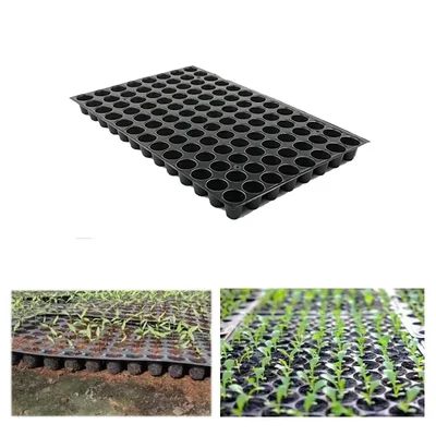 Siddhi 104 Cavities (Round Shape) Reusable Plastic Seedling Tray for Nursery and Gardening(Pack-10 Pcs)