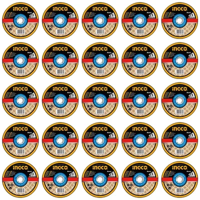 Ingco (MCD101071) 107x1x16 mm 4 inch Abrasive Metal Cutting Disc (Pack of 25)