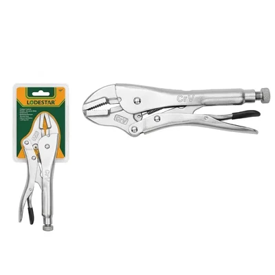 Jadever 10" 0-43mm Cr-V Straight Jaw Pliers HRC52-60 Nickel Plated JDLP2C02