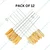 10 inch Barbeque Grill Skewers with Wooden Handle (Pack of 12 pcs)