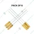 10 inch Barbeque Grill Skewers with Wooden Handle (Pack of 6 pcs)