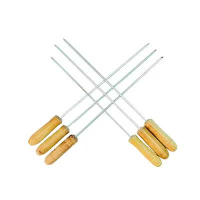 10 inch Barbeque Grill Skewers with Wooden Handle (Pack of 6 pcs)
