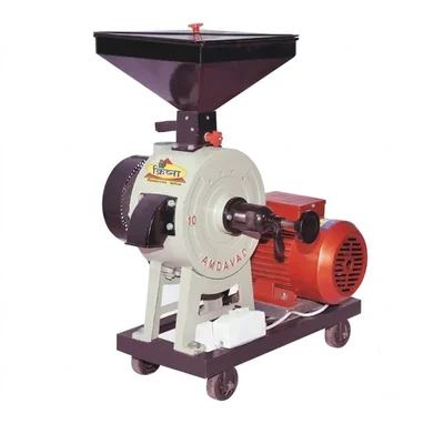 Saskia 2HP Vertical Mini Flour Mill 10 Inch Stone Atta Chakki Without Motor 25 Kg Per Hour Commercial Grain Grinder
