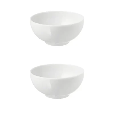 10 Inch White Melamine Round Bowl - Pack of 2