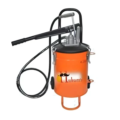 Hukums 10 Kg Bucket Grease Pump With Wheel Ideal for High Volume Greasing with 2 Year Warranty