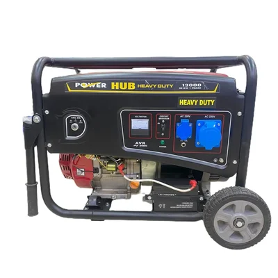 Power Hub 10 KVA Single Phase Electric Start Petrol Generator with 25 Liter Tank Capacity (MR13000)