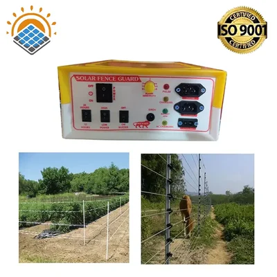 Khetpal 10 KV Solar Zatka Machine for 30 Acre Area with Siren, Cables, and Battery Connectors (1 Year Warranty)
