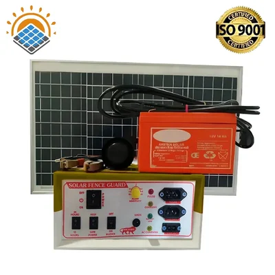 Khetpal 10 KV Solar Zatka Machine for 40 Acres Area with Solar Panel, Battery, Siren, Cables, and Battery Connectors (1 Year Warranty)