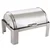 Stainless Steel 10 Ltr Rectangular Roll Top Chafing Dish with Stackable Stand