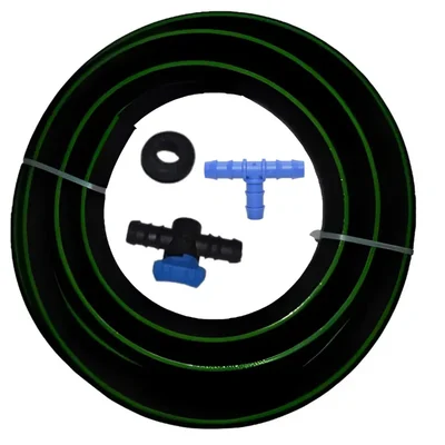 Airoxi 25mm 10 Meter Aeration Tube with 1 Pc Tee , 1 Pc Grommet & 1 PC Valve For Aquaculture