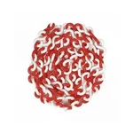 CHANDOKS 10 meter S Hook Type Plastic Safety Barrier Cone Chain for Construction, 6mm Thickness, Red & White