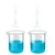 Bello Measuring Cylinders 2pcs x 10ml & Beakers  2pcs x 50ml with Blue Printed Graduation Marks, Polypropylene Material