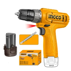Ingco 10 mm 12V Cordless Drill With Battery, 750 RPM (CDLI12456)