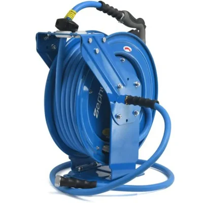 Zephyr ZWR1015DA-PR Auto Retractable Hose Reel Stand with 10 mm 15 m Hose Pipe for Industrial Purposes
