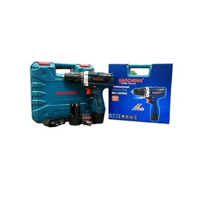 GAOCHENG 12 V 10 mm Chuck Cordless Drill 450 RPM, Battery Compatible with DeWALT, Multicolor, Home & Pro Use (GC-12VKC )