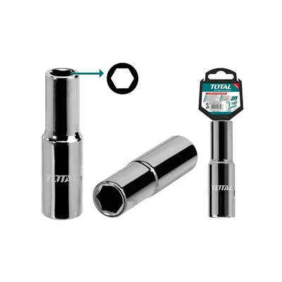 Total 1/2 Inch Drive 10 mm Deep Hexagonal Socket (THTST12103L) Pack of 5
