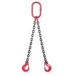 LIFT IT 4.5 Ton Load Capacity 10 mm Double Leg G80 Chain Sling With Hook, Masterlink & Chain Connector