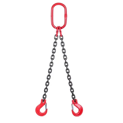 LIFT IT 4.5 Ton Load Capacity 10 mm Double Leg G80 Chain Sling With Hook, Masterlink & Chain Connector(Size-2 Meter)
