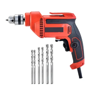 Heavy Duty 10 mm, 400 W & 4500 RPM R/F Function Electric Drill Machine With 6 Pcs Drill Bits