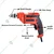 Heavy Duty 10 mm, 400 W & 4500 RPM R/F Function Electric Drill Machine With 6 Pcs Drill Bits