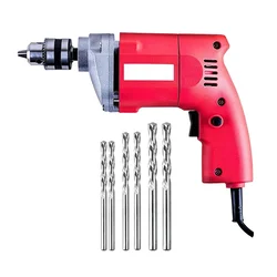 Heavy Duty 10 mm Electric Drill Machine With 6 Pcs Drill Bits, 300 W & 2600 RPM