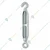 Premium Quality 10 mm Eye to hook Commercial Mild Steel Galvanized Turnbuckle (Pack of -12)
