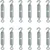 Premium Quality 10 mm Eye to hook Commercial Mild Steel Galvanized Turnbuckle (Pack of -12)