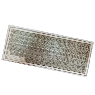 10 mm Flat Letter Set For Manual And Semi Automatic Stamping Machine