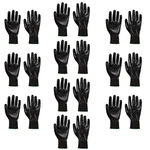 Minsales 10 Pair Safety Gloves - Water Resistant, Polycotton, Full Fingered for Industrial Use
