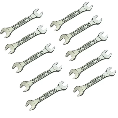 Double Open End Spanners - 10mm X 11mm - 10 Pc Box.