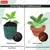 Pack of 10 Pcs of Wet Free Grow Bags, HDPE Fabric Material and UV Protected(Size-5 L (6 inch X 12 inch))