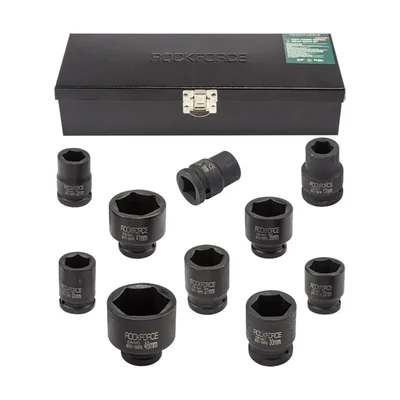ROCKFORCE 3/4" 10pcs, 6 Point Impact Socket Set with Case (RF-6101-5MPB)
