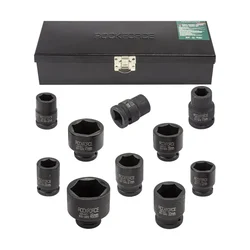 ROCKFORCE 3/4" 10pcs, 6 Point Impact Socket Set with Case (RF-6101-5MPB)