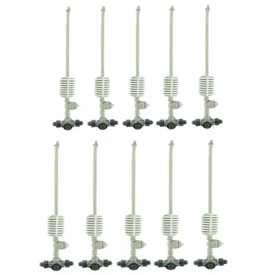  10pcs Irrigation Fogger System 4 Way Fogger Assembly Unit with Check Valve for Garden & Greenhouse