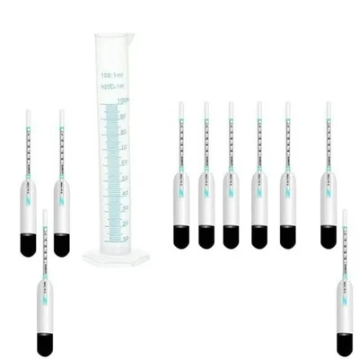 SBT Instruments 10pcs Milk Lactometer and 100ml Cylinder for Checking Milk Purity within a Minute