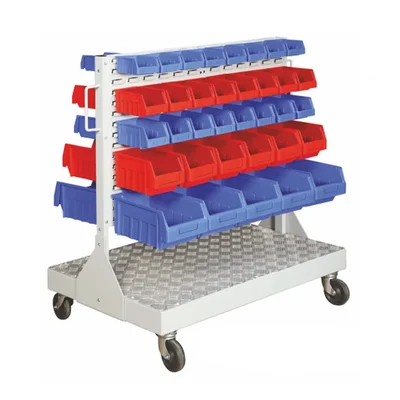 Suwas Trolley 8-10 Kg/Shelf Load Capacity 10 Shelves Bin Handling Trolley Without Bin (SU-BST-002)